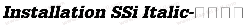 Installation SSi Italic字体转换